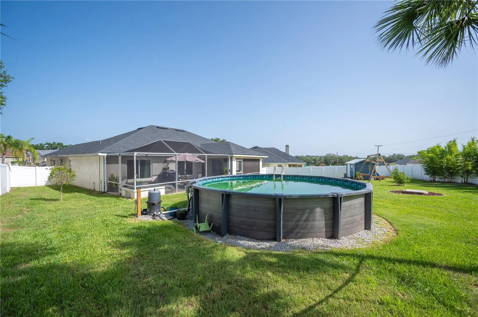 This view truly features how large this lot is and all it has to offer.