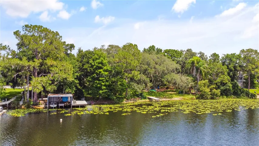 LAKE VIEW OF BOATHOUSE AND PROPERTY