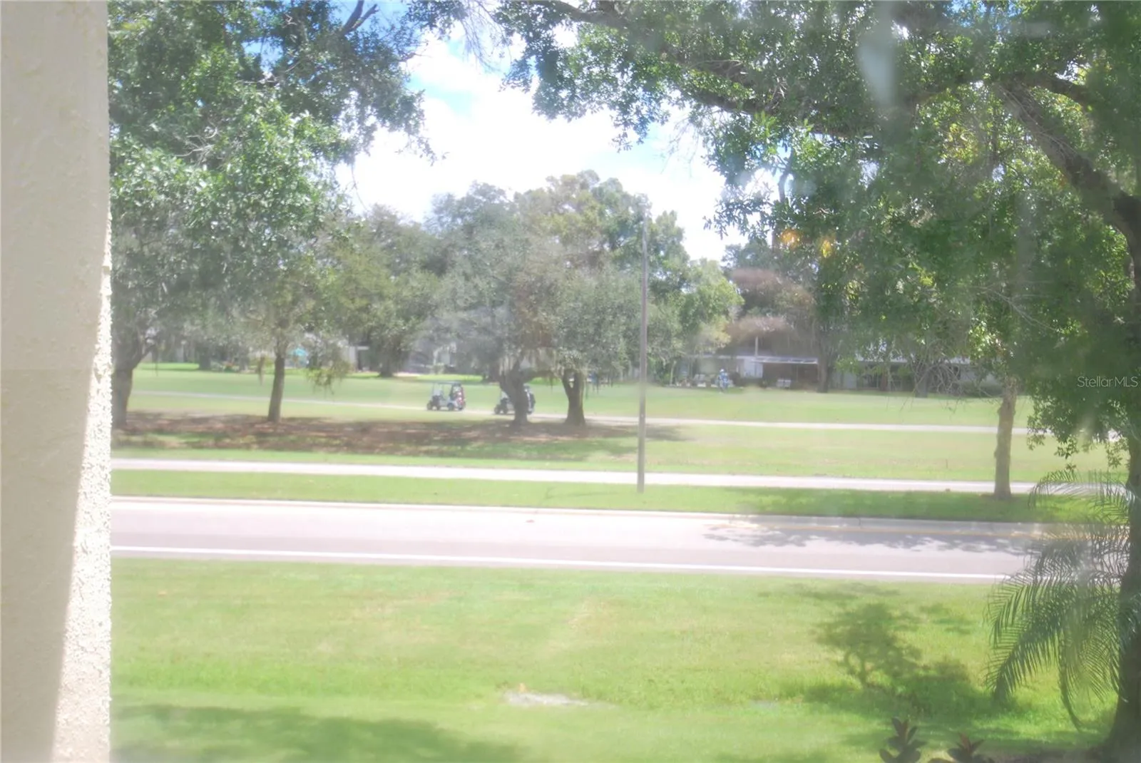 view of golf course from kitchen window