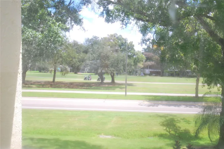view of golf course from kitchen window