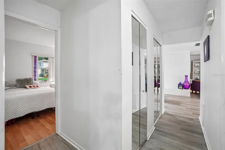 Hallway between bedrooms and guest bathroom