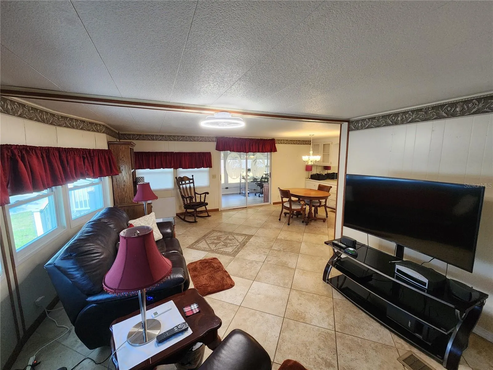 Living Room and view of Dining Room