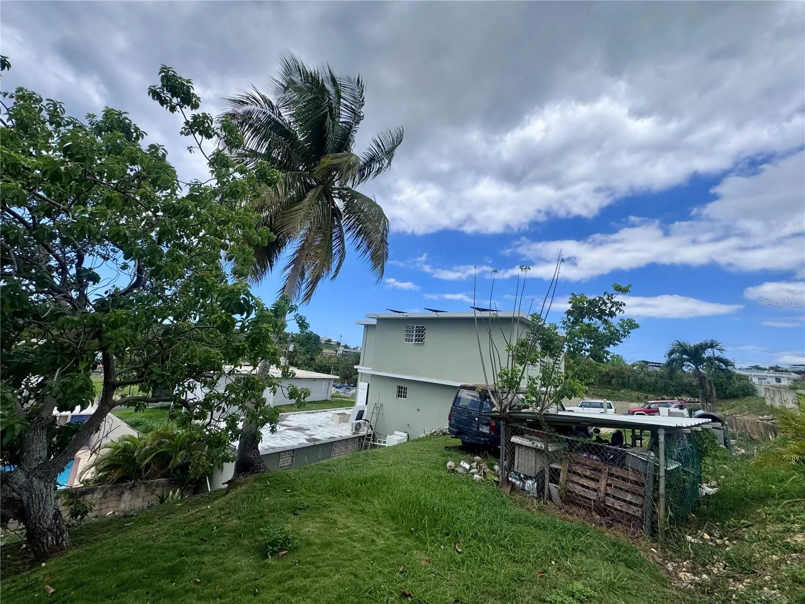Back yard from the highest level