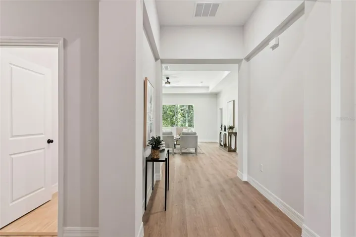 Main hall and door to bathroom