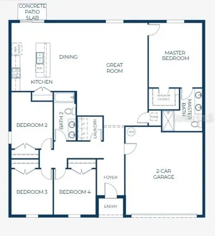 Floor Plan - Model home - actual features may vary.