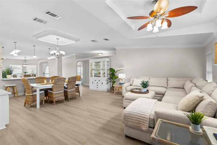 OPEN CONCEPT LIVING ROOM-DINING / ALL FURNITURE CONVEYS WITH THE SALE OF PROPERTY