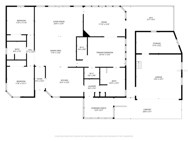Floorplan with estimated dimensions
