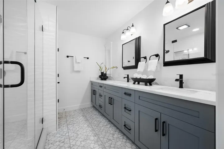 Primary Bathroom with Dual Vanities