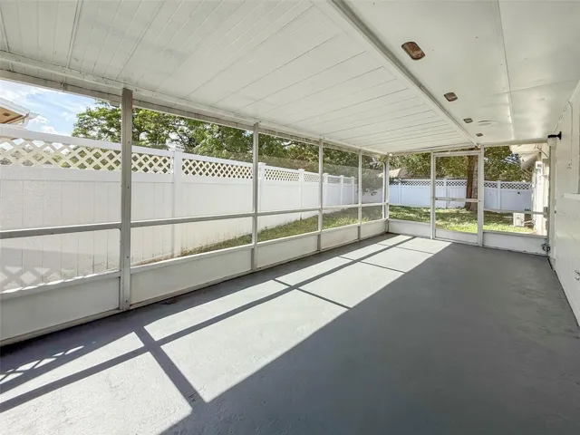 Enclosed rear patio
