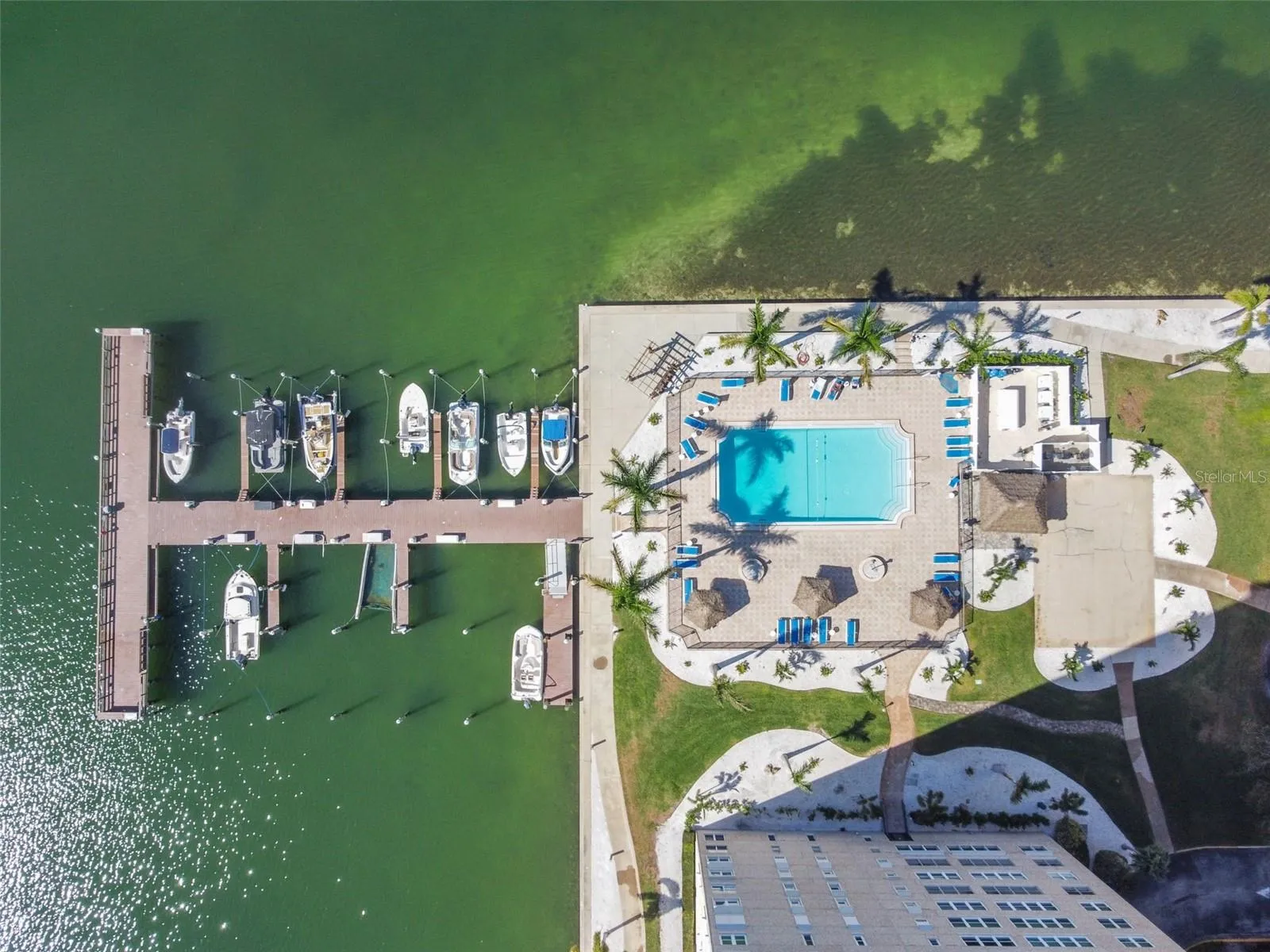 Boat Slips and Pool area directly connected to Building 4. Contact HOA for availability and lease terms for private boat slips.