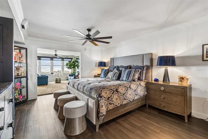 A truly grand primary suite with views, private sitting area, and en suite.