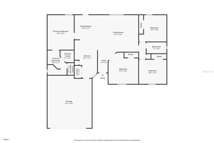 Floor plan. Measurements are approximate.