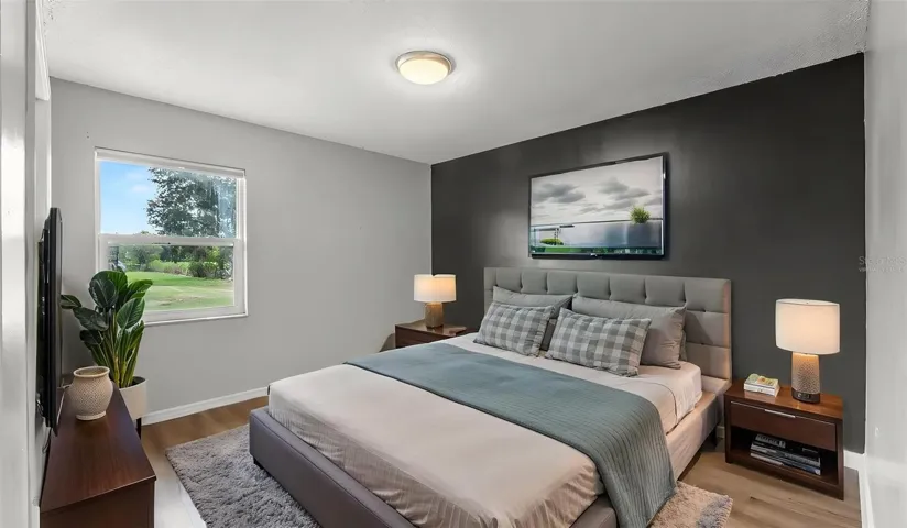 Virtually staged third bedroom