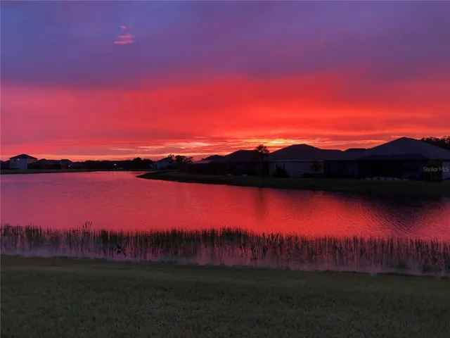 Location Matters!  The back yard view looking west over water.