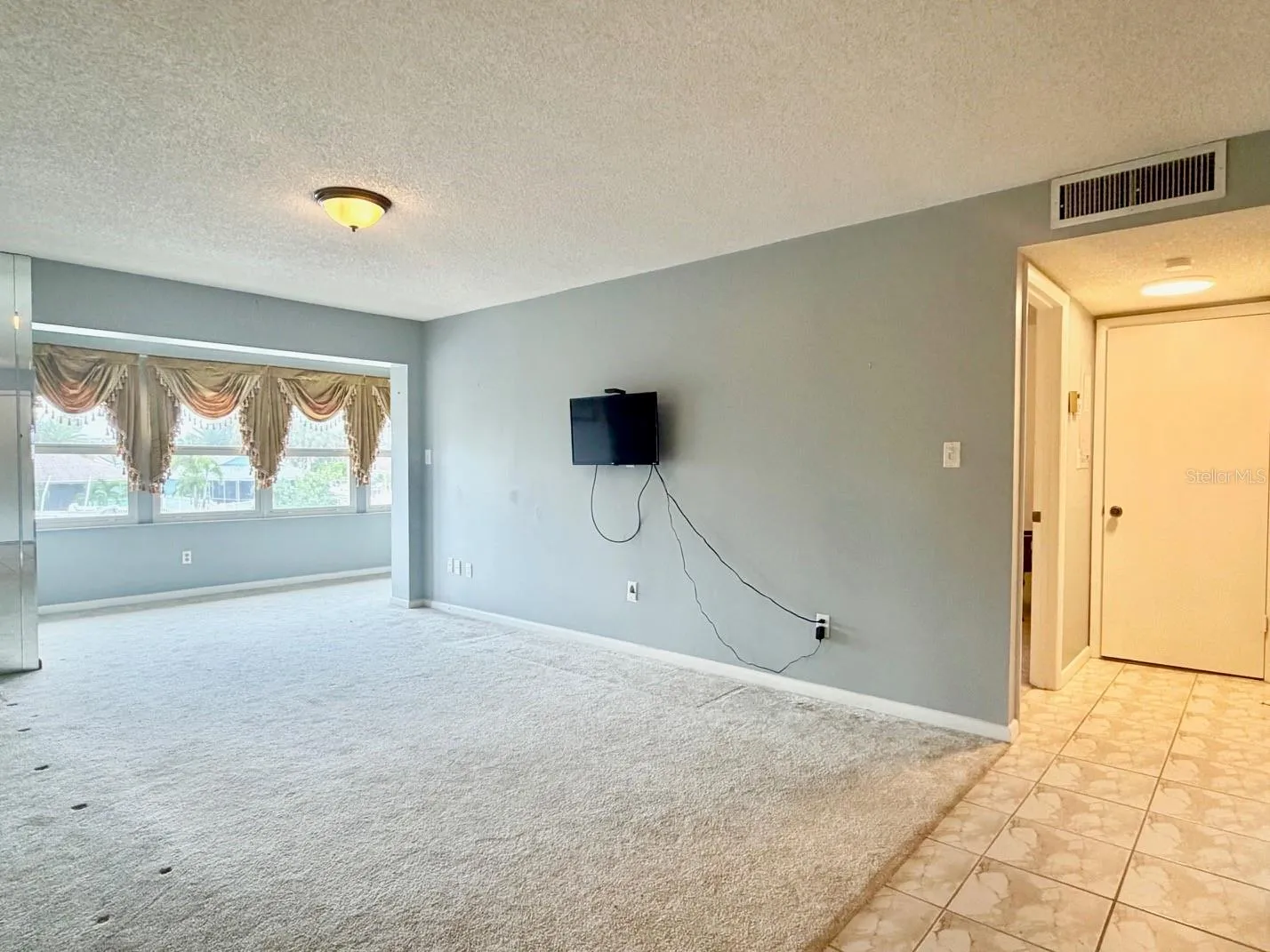 Living room and hall to bath/bedroom