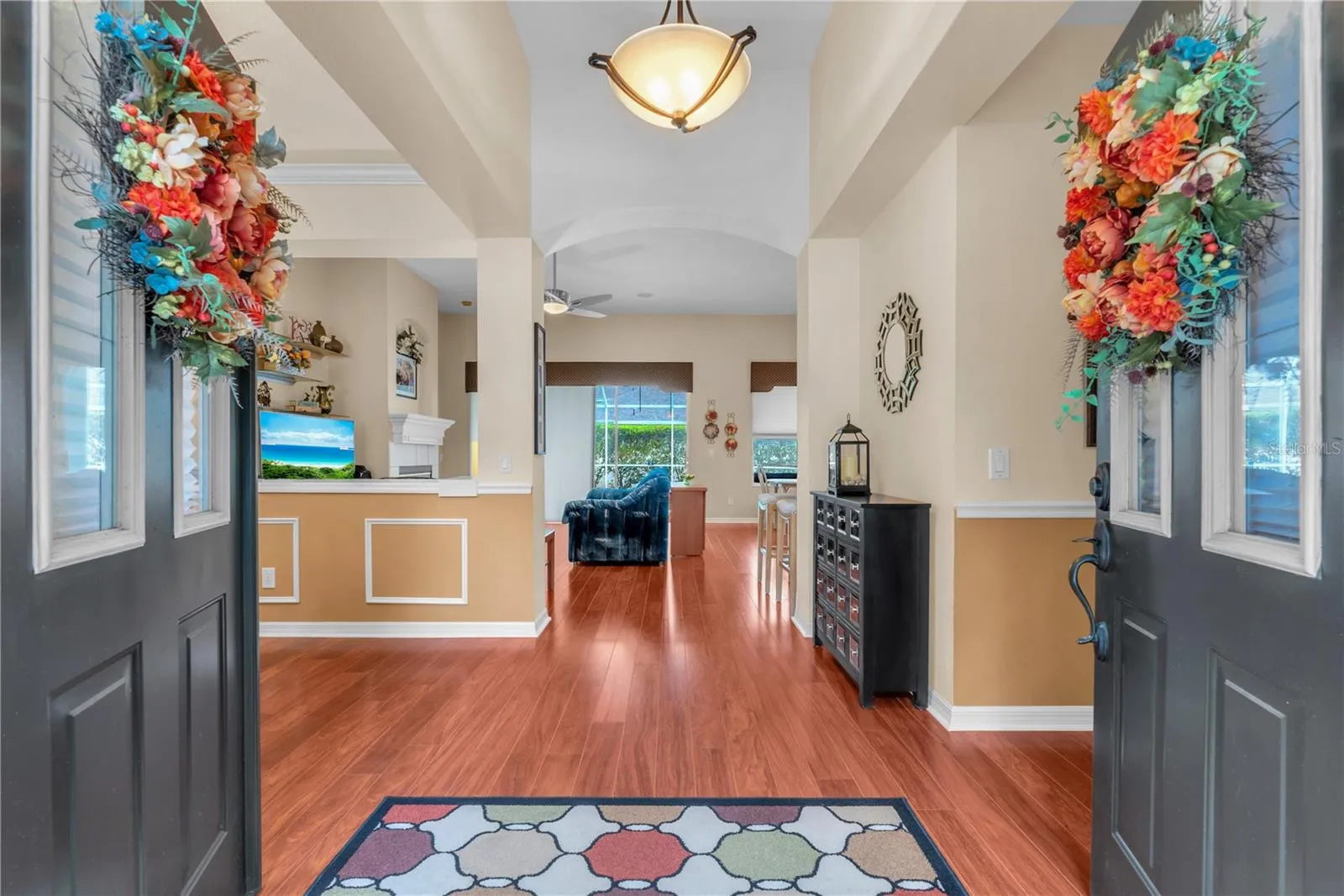 This inviting double-door entry welcomes you home.