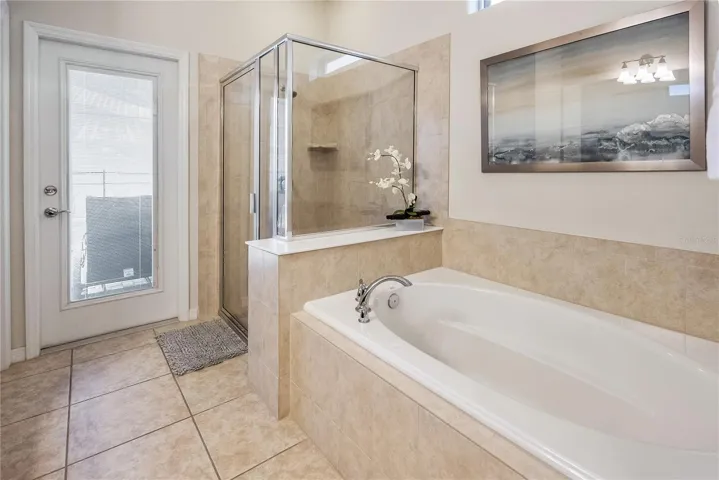 1st floor Master bath with shower and jet tub