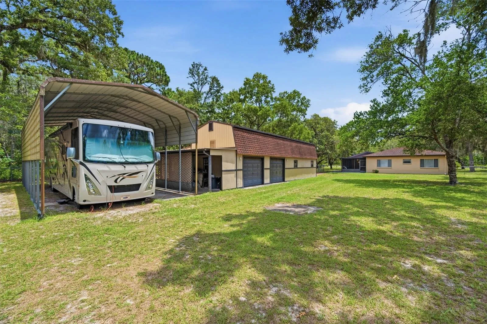 RV Carport + Detached Garage/Barn