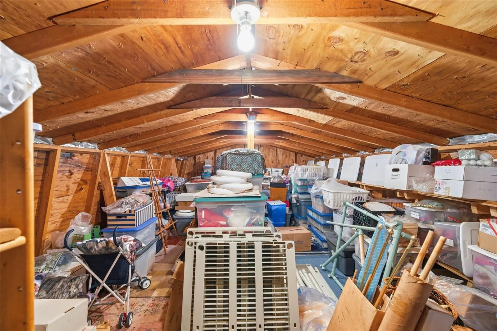 A TON of storage in the attic space beyond the apartment.