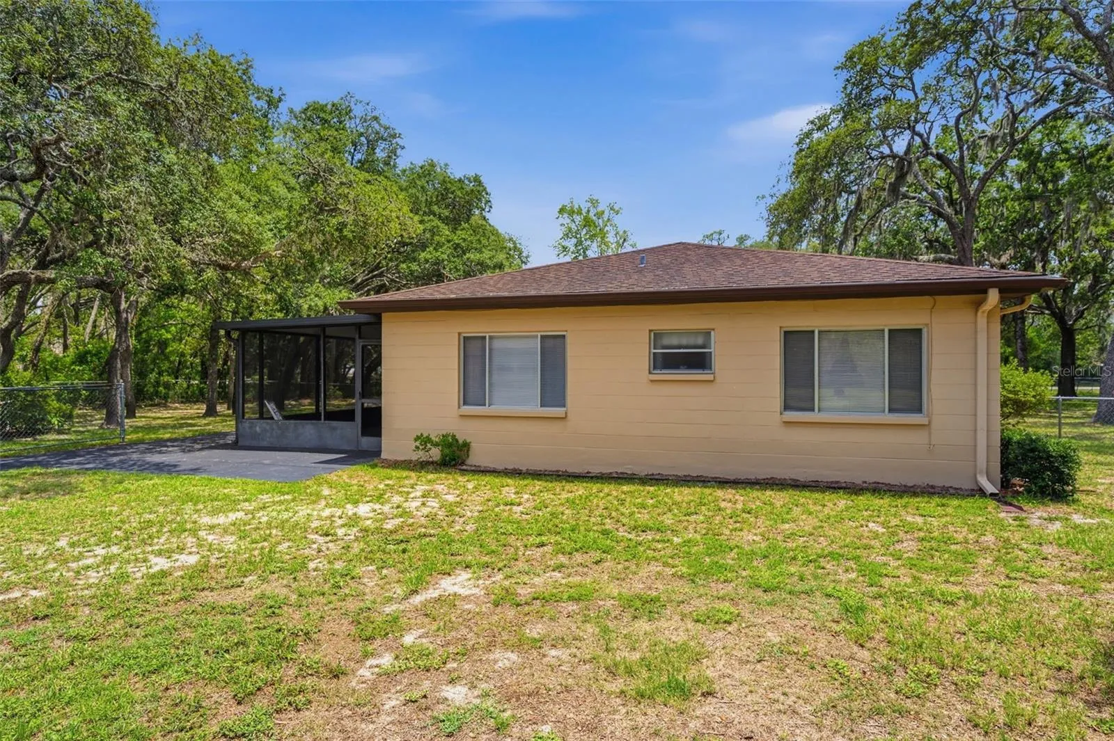 Side view of the house.
