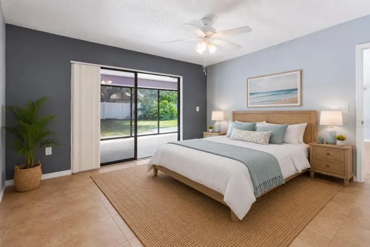 Primary Bedroom Virtually staged