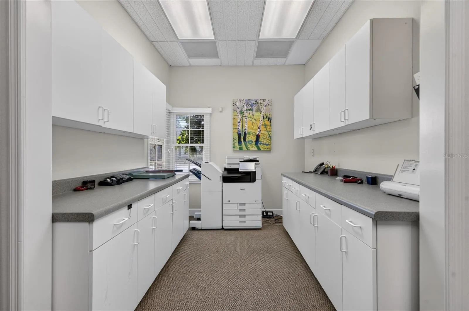 Copy room with storage