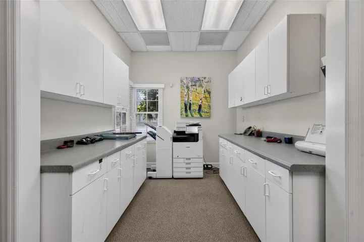 Copy room with storage