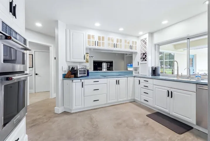 Pass-Through Kitchen Window for Entertaining at the Pool