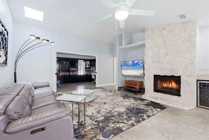 Cozy Wood Burning Fireplace