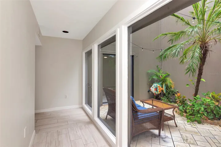 Full glass Windowed Hallway