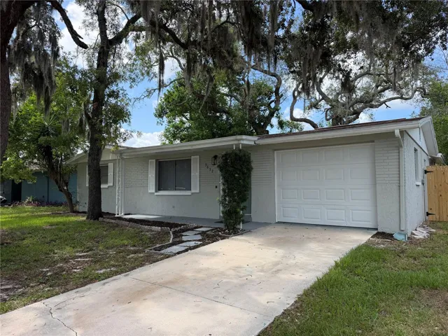 Driveway and 1-car Garage