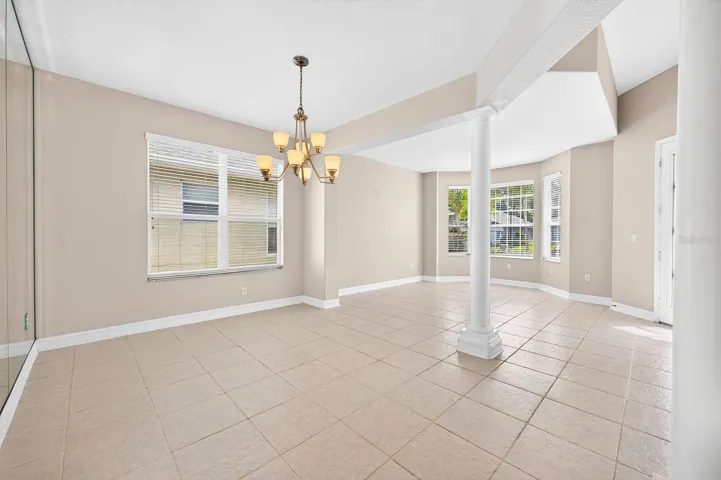 Light and bright formal living and dining spaces.