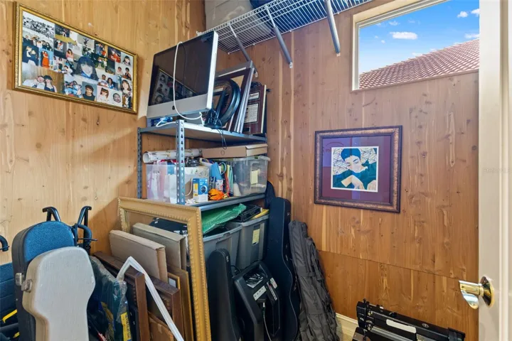 Cedar lined Storage Room off Laundry Room