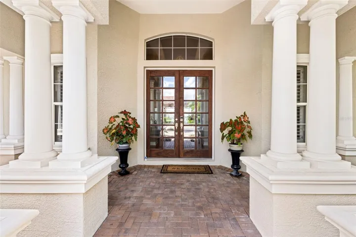 Stately front entry