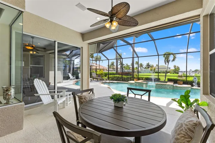 Lanai with doors from Family Room and Living Room
