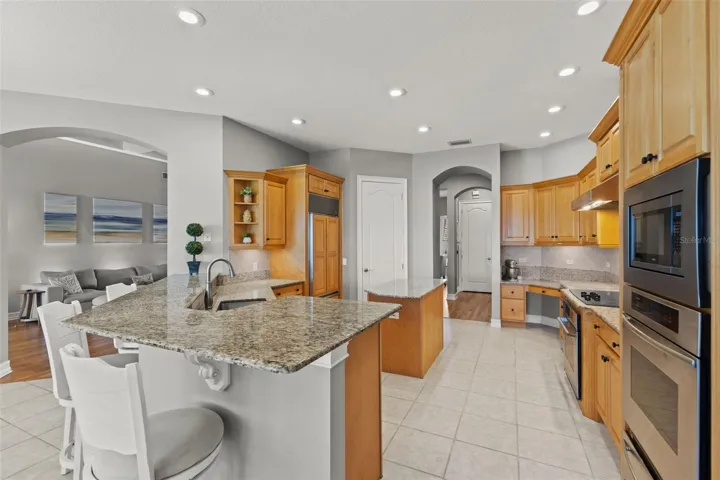 Kitchen with solid wood cabinetry