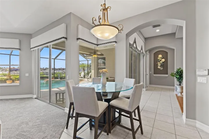 Eat in breakfast nook with beautiful picture windows