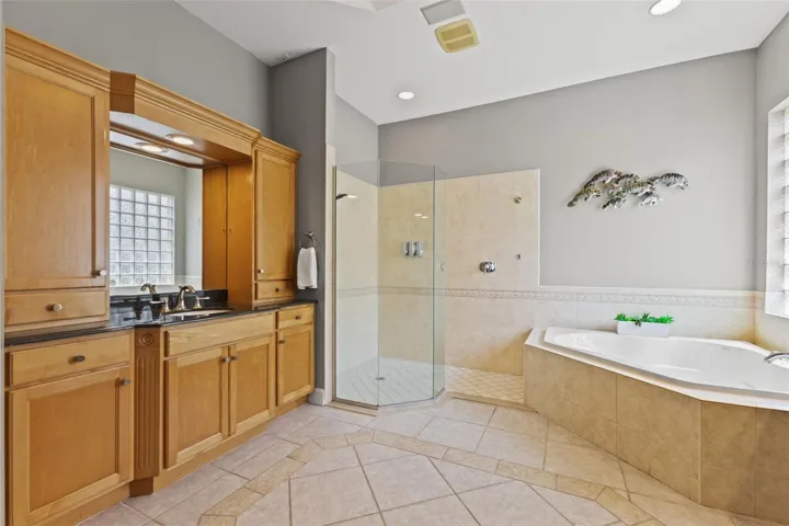 Soaking Tub with Separate walk in shower