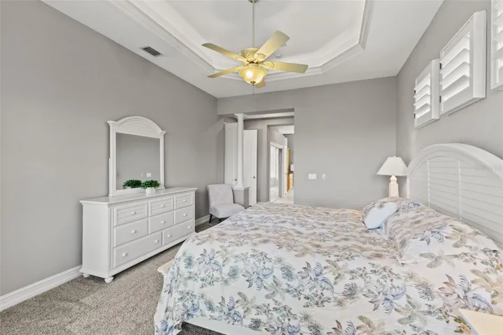 Primary Bedroom with plantation shutters