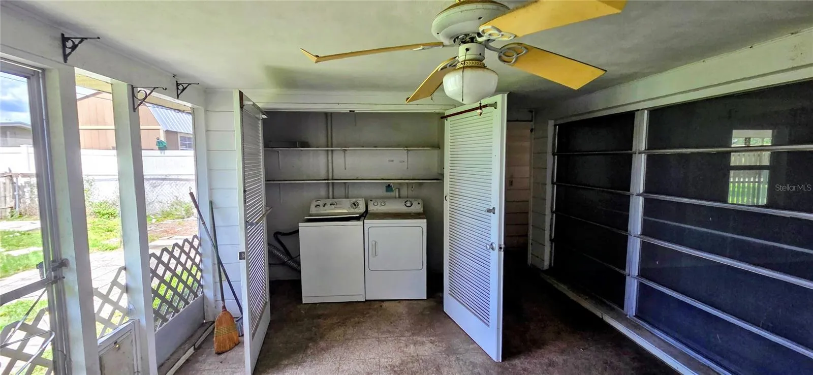 Laundry Closet in Screened Porch