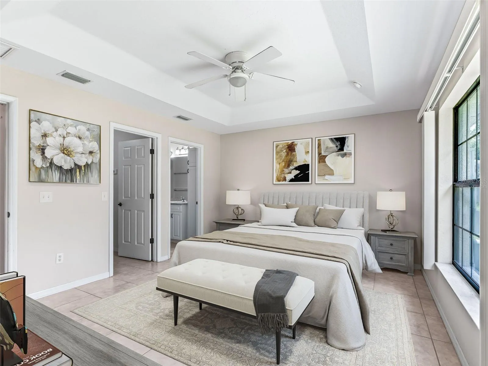 Virtually Staged Primary Bedroom
