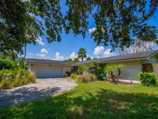 Full front elevation and two car garage