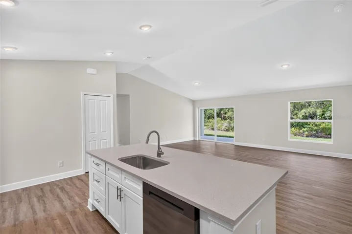 Kitchen with Quartz counters