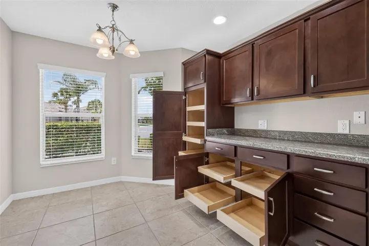 Kitchen  and Dinette with Roll-Out Shelving