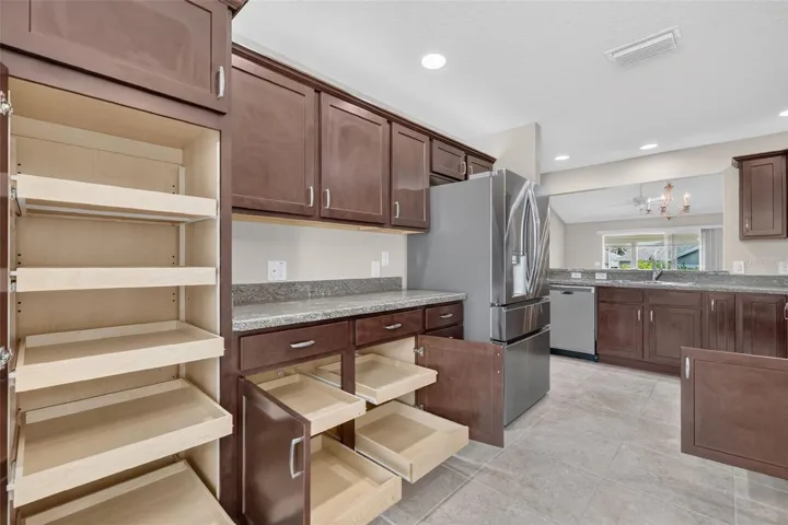 Kitchen with Roll-Out Shelving