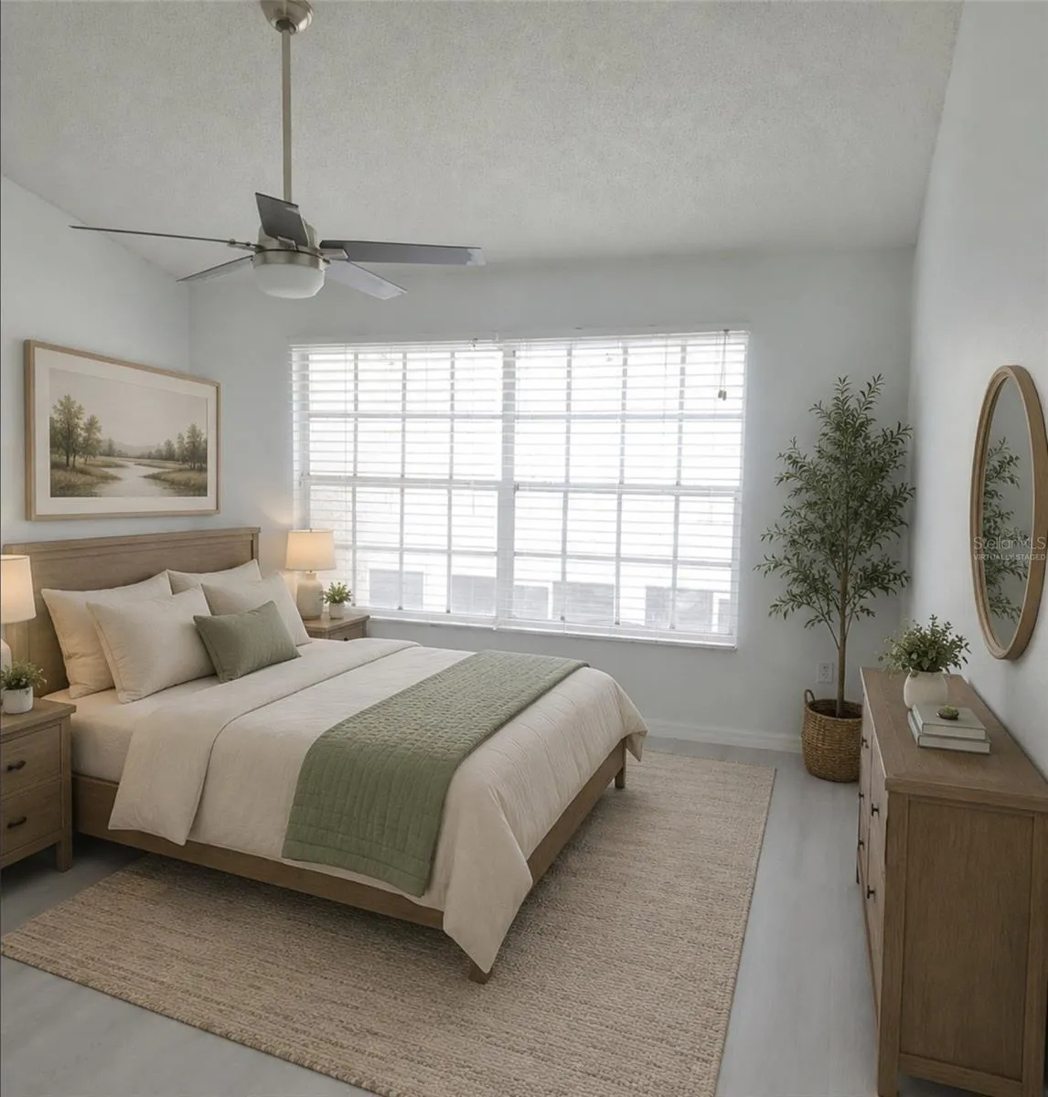 Virtually Staged Primary Bedroom