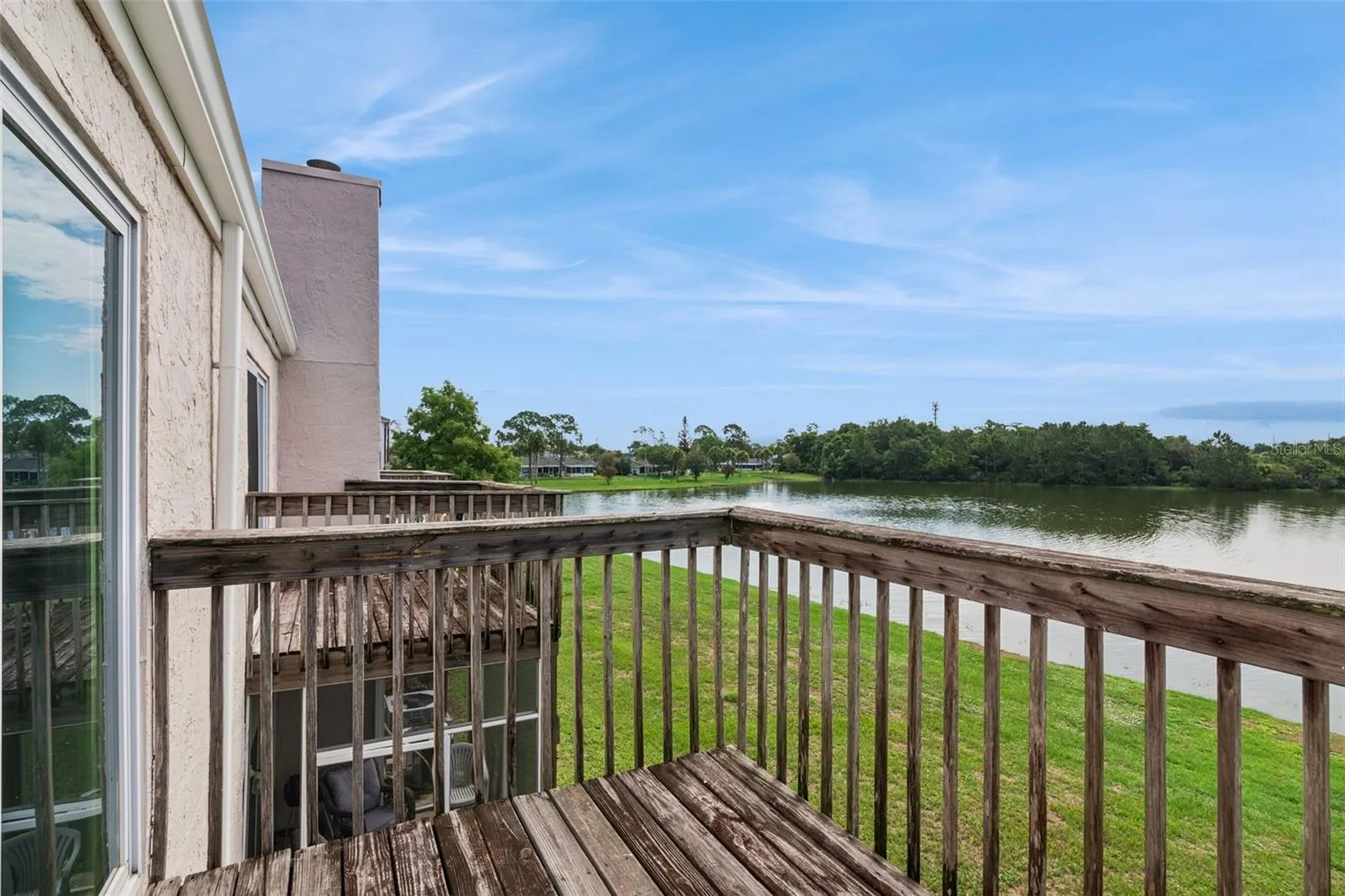 Second Floor Patio with view to the pond