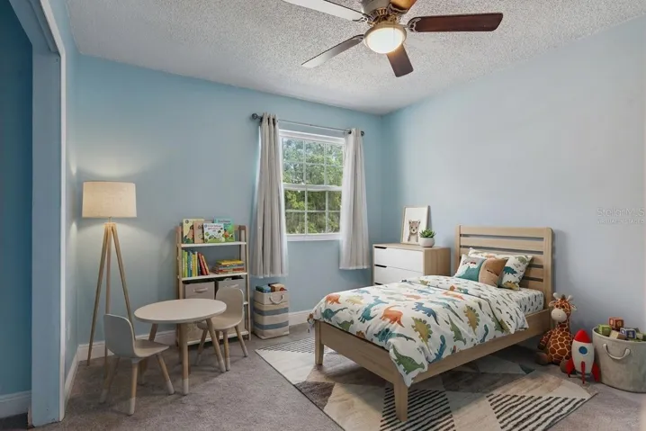 Virtually Staged Guest Bedroom with En-suite bath and walk-in Closet