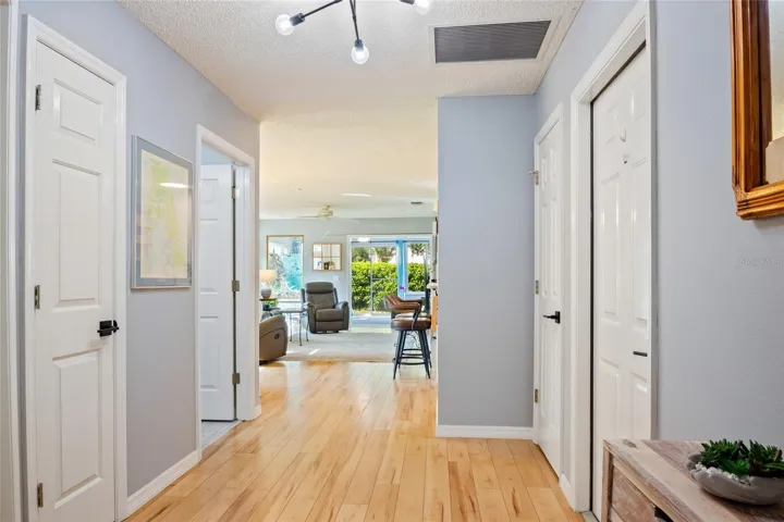 Two closets in the foyer.