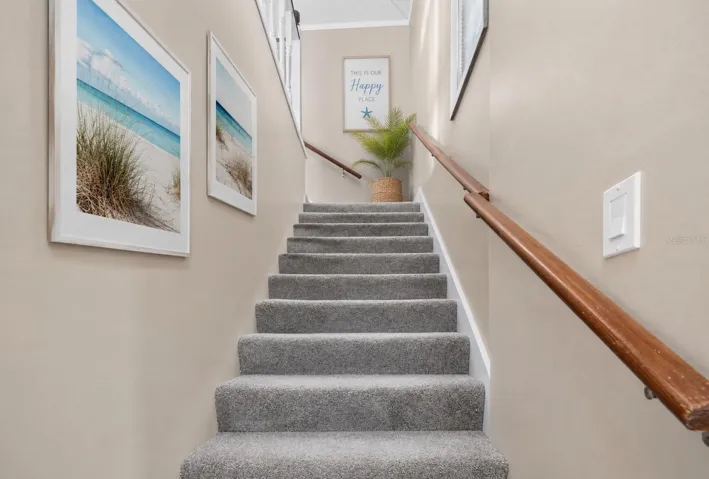 Stairs to second level